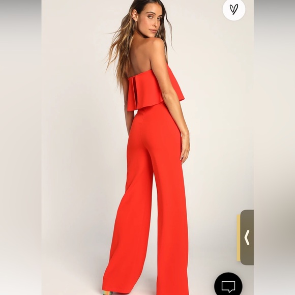 Lulus Power of Love Red Jumpsuit XS - Picture 5 of 5